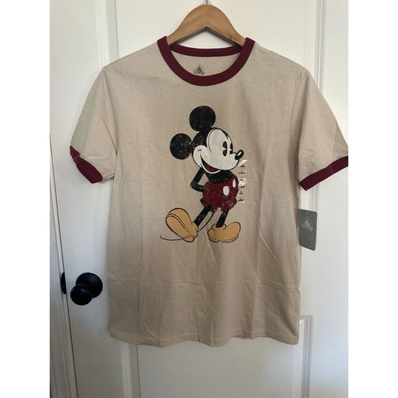 Mickey Mouse Ringer T-Shirt for Men Size Small - Picture 1 of 10
